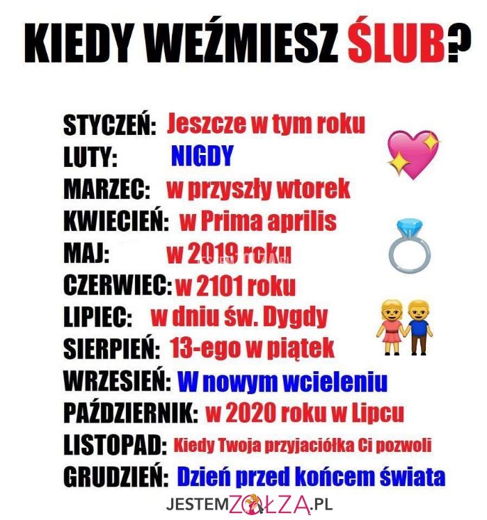 Kiedy weźmiesz ślub