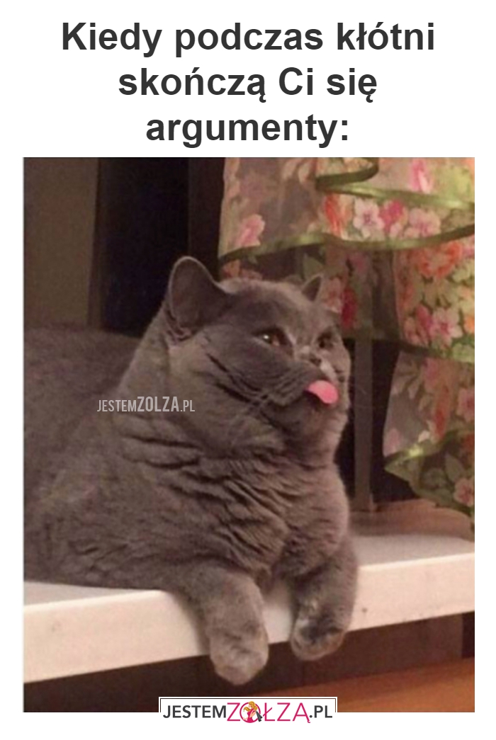 Kiedy podczas kłótni