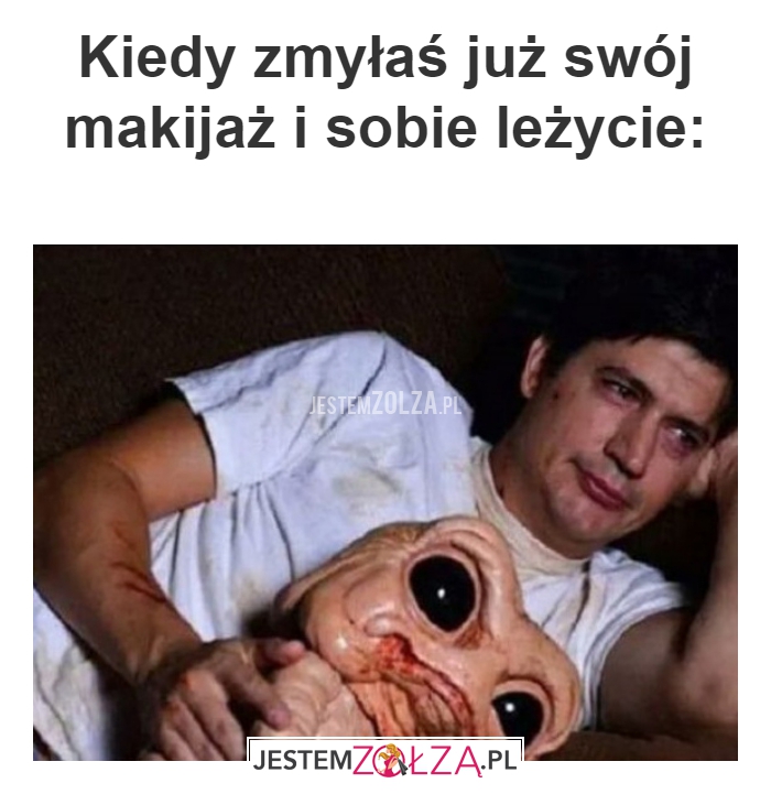 Kiedy zmyłaś już swój makijaż i sobie leżycie: