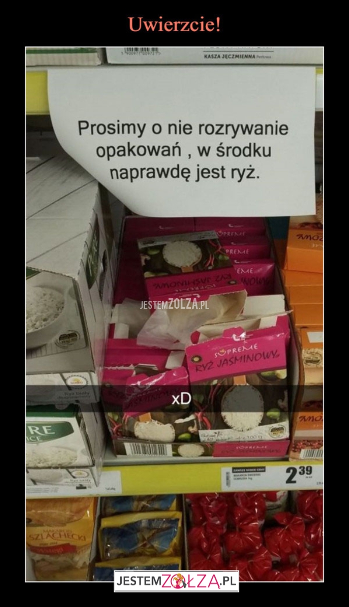 Ciekawe ogłoszenie w sklepie xD 