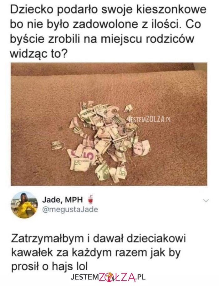 dziecko podarło swoje