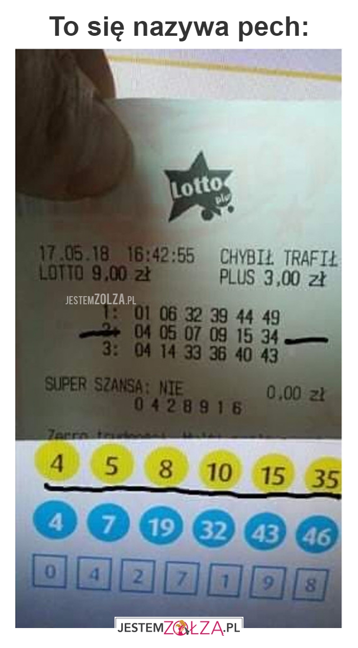 To się nazywa pech:
