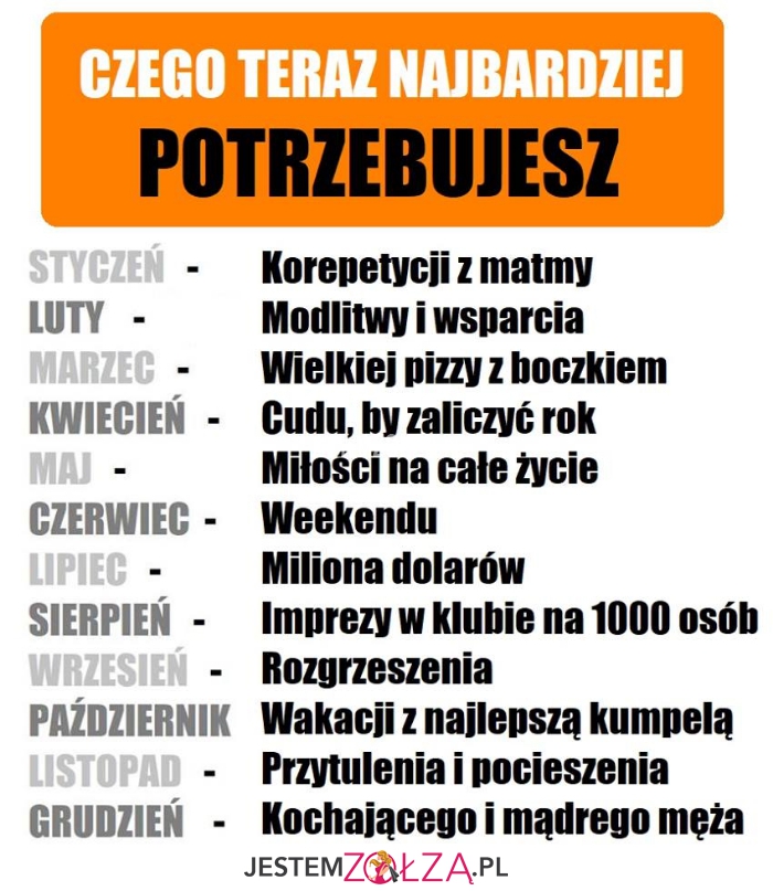 czego teraz najbardziej