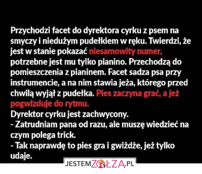 przychodzi facet