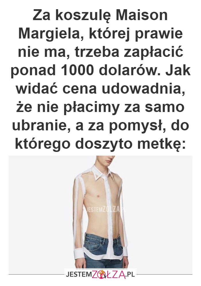 Za koszulę Maison Margiela