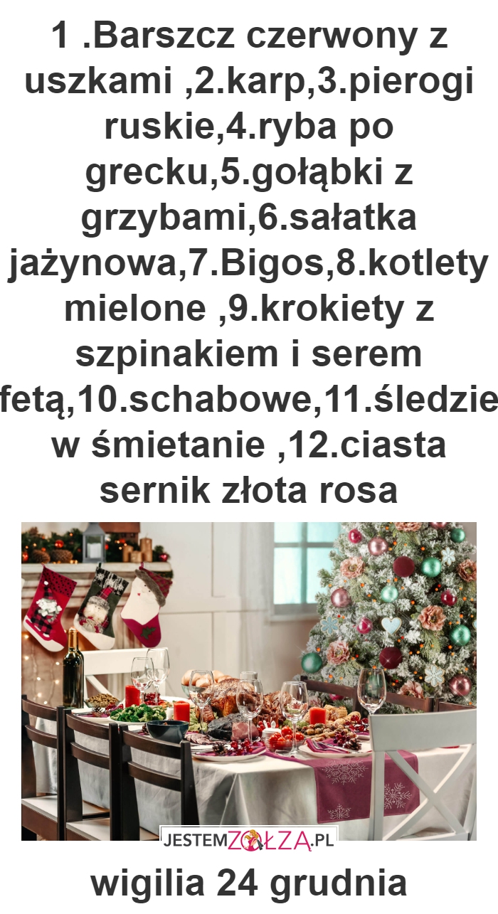 wigilijne potrawy to musi być pamiętaj