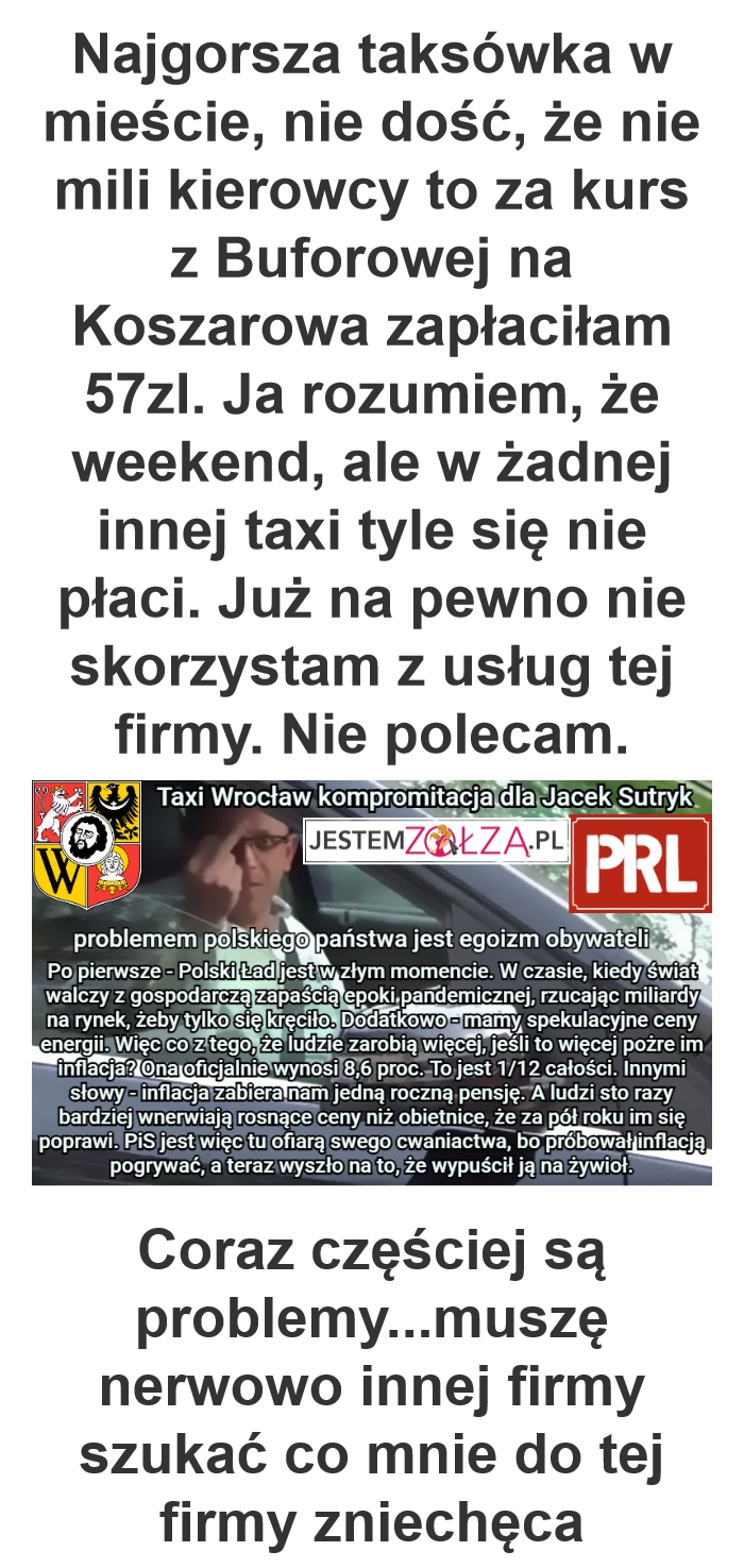 Radio Taxi Serc wrocław wstyd i hańba